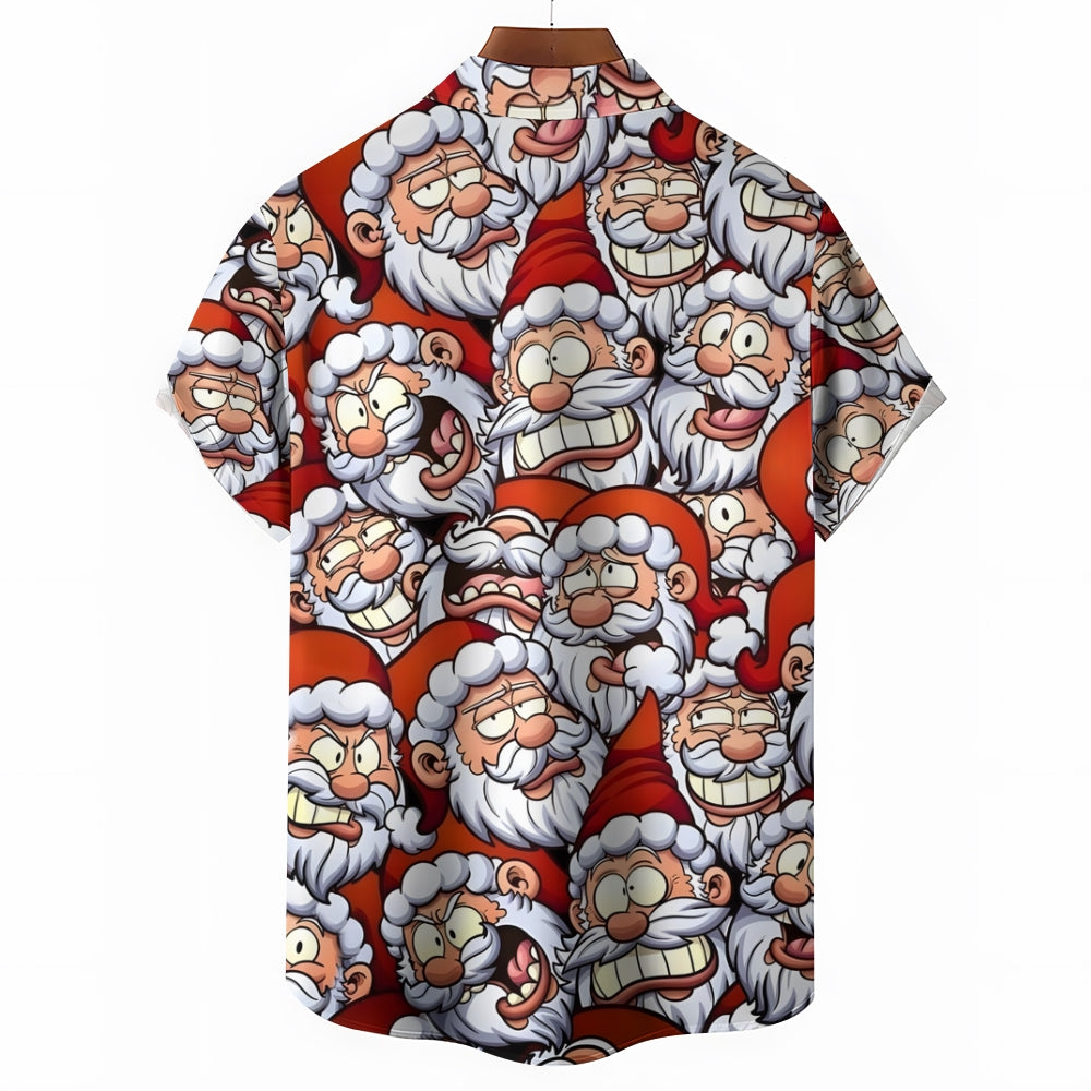 Christmas Santa Claus Cartoon Short Sleeve Shirt 2409006114