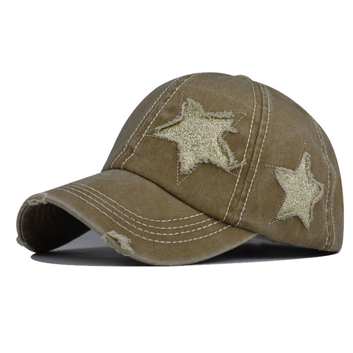 Five-Pointed Star Washed Baseball Cap 240203494