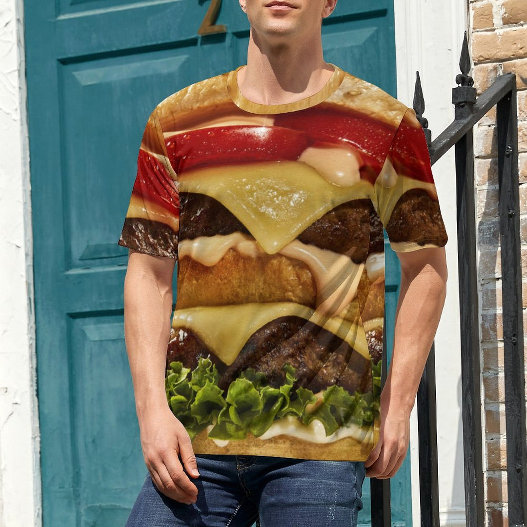 Men's Gourmet Burger Crew Neck Casual T-Shirt 2403000464