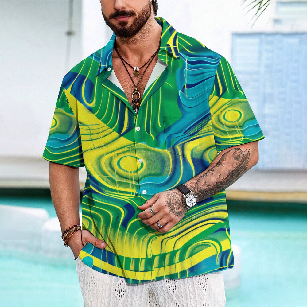 Men's Hawaiian Casual Short Sleeve Shirt 2410005853