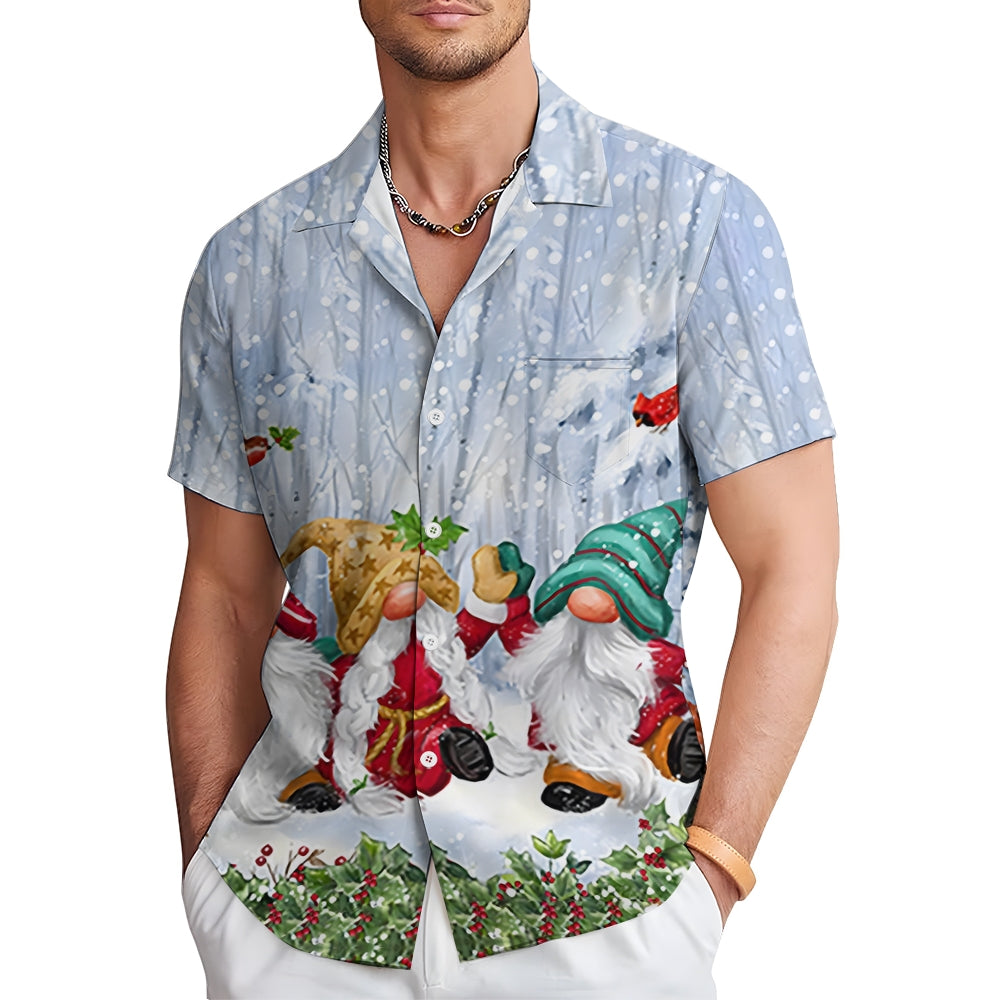 Christmas Gnome Santa Short-Sleeved Shirt 2409011401