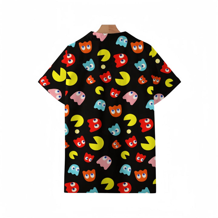 Men's Cartoon Ghost Fun Casual Print Resort Shirt 2407002665