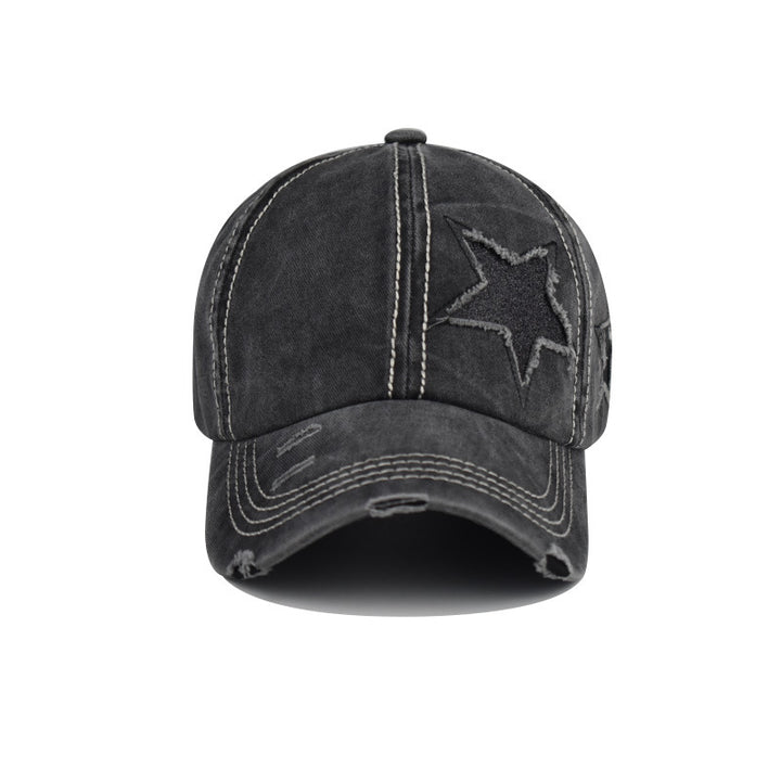 Five-Pointed Star Washed Baseball Cap 240203494