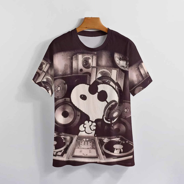 Men's Cartoon Character Round Neck Casual T-Shirt 2403000475