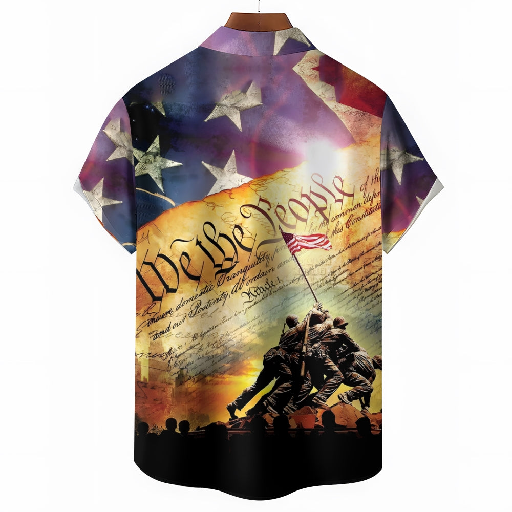 Men's The Star-Spangled Banner Short Sleeve Shirt 2410003771