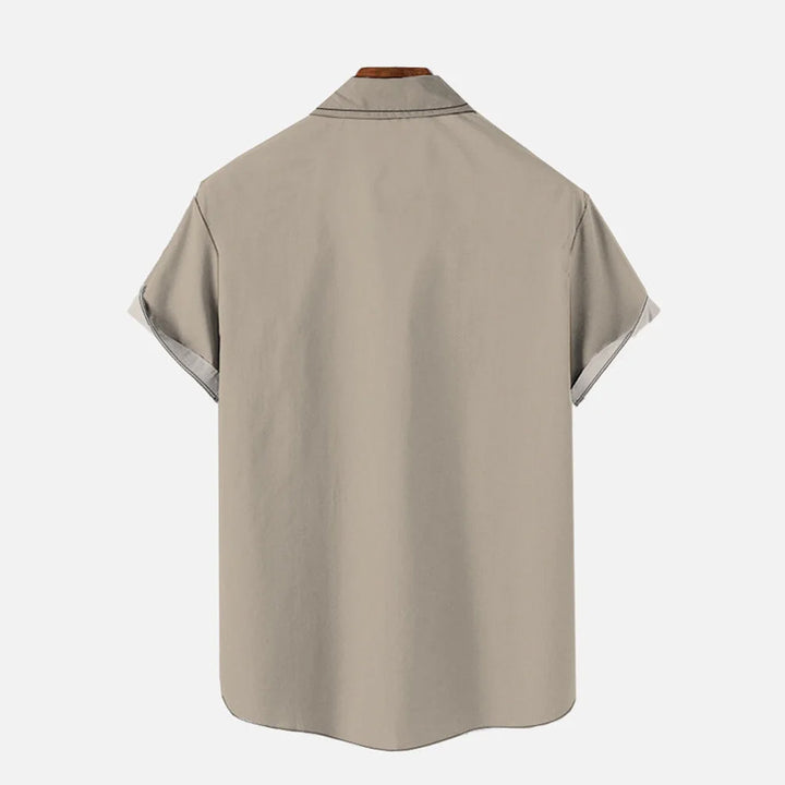 Light Brown Work Uniform Costumes Printing Shirt