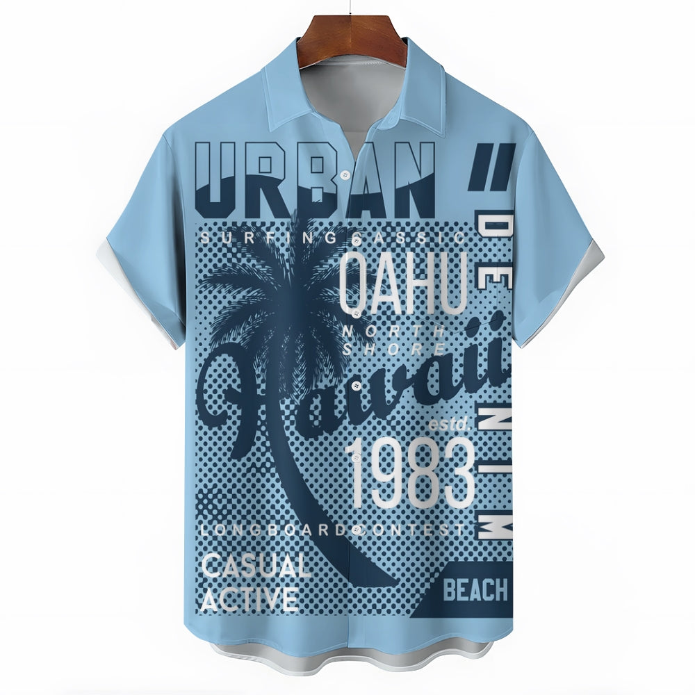 Vintage 1983 Hawaiian Aloha Casual Large Size Short Sleeve Shirt 2407000962