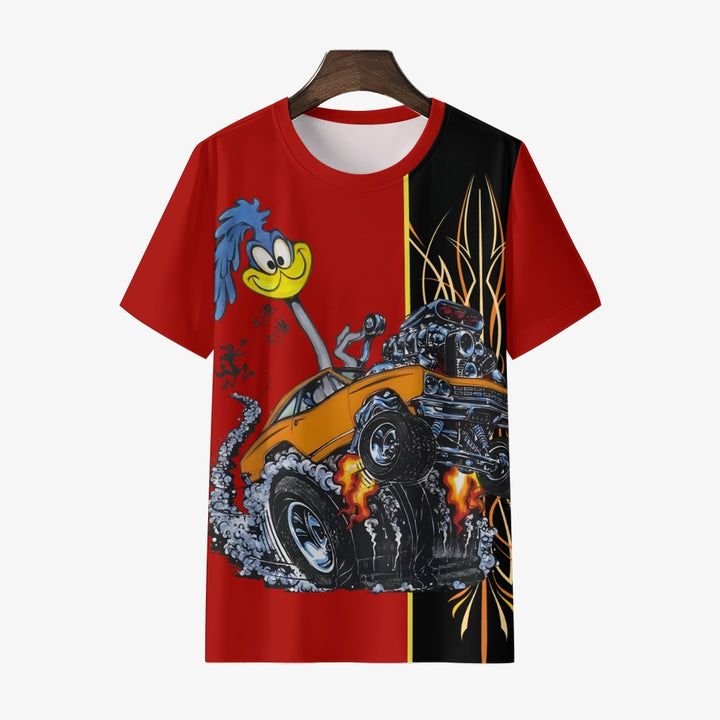 Classic Cartoon Modified Car Printing Short Sleeve T-Shirt 2408006369