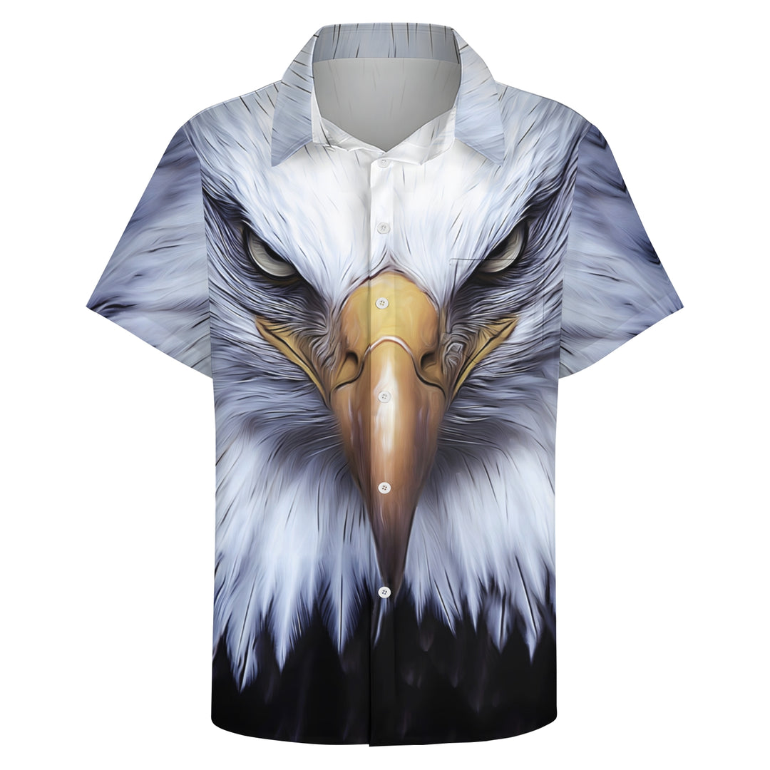 Men's Eagle Casual Short Sleeve Shirt 2404000408