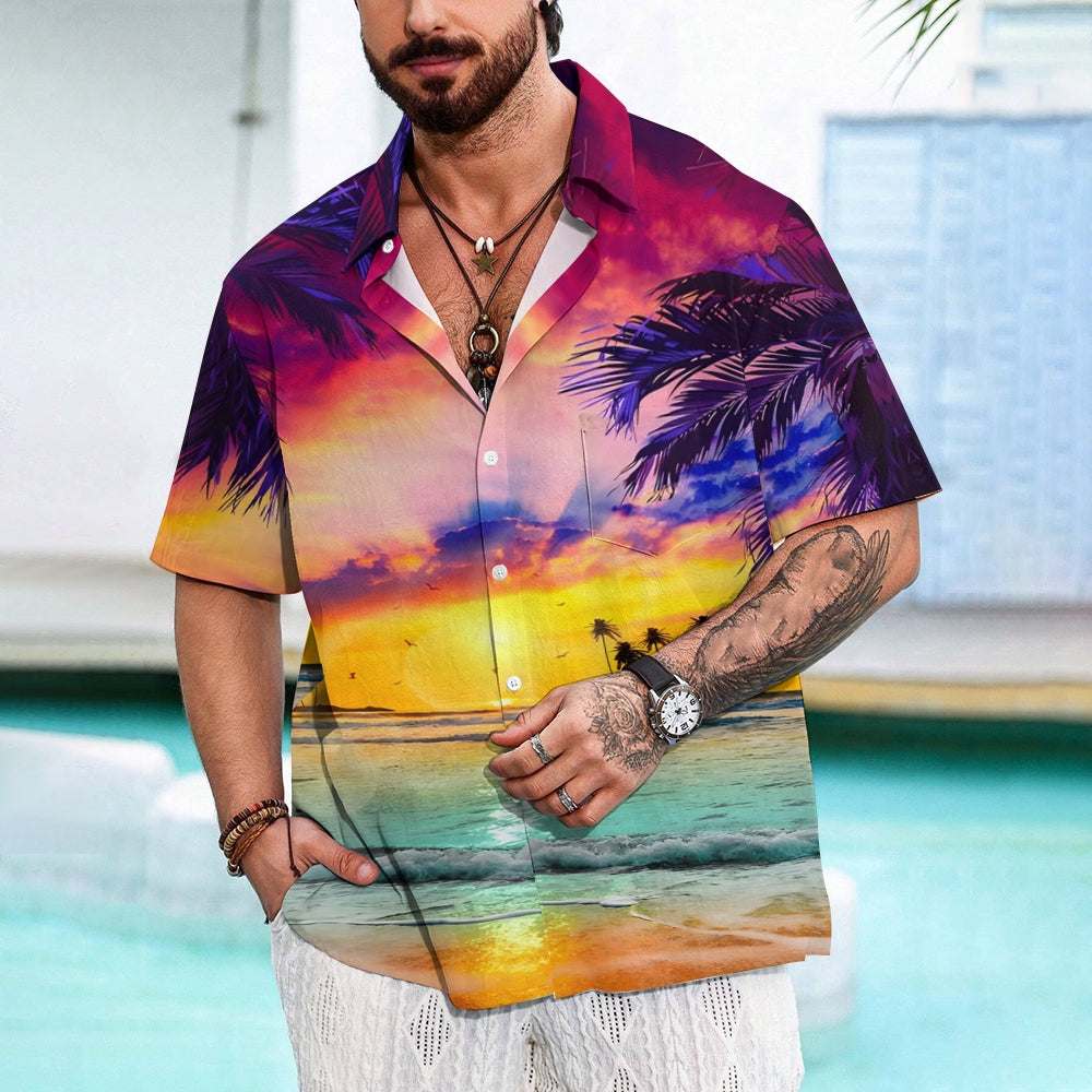 Men's Hawaiian Casual Short Sleeve Shirt 2407000199