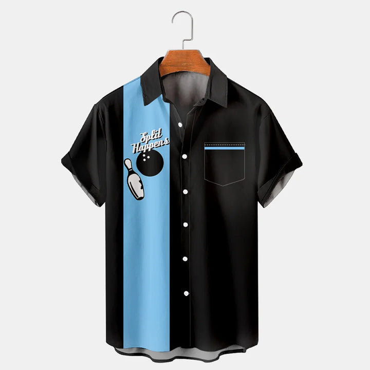 Men's Bowling Printed Short Sleeve Shirts