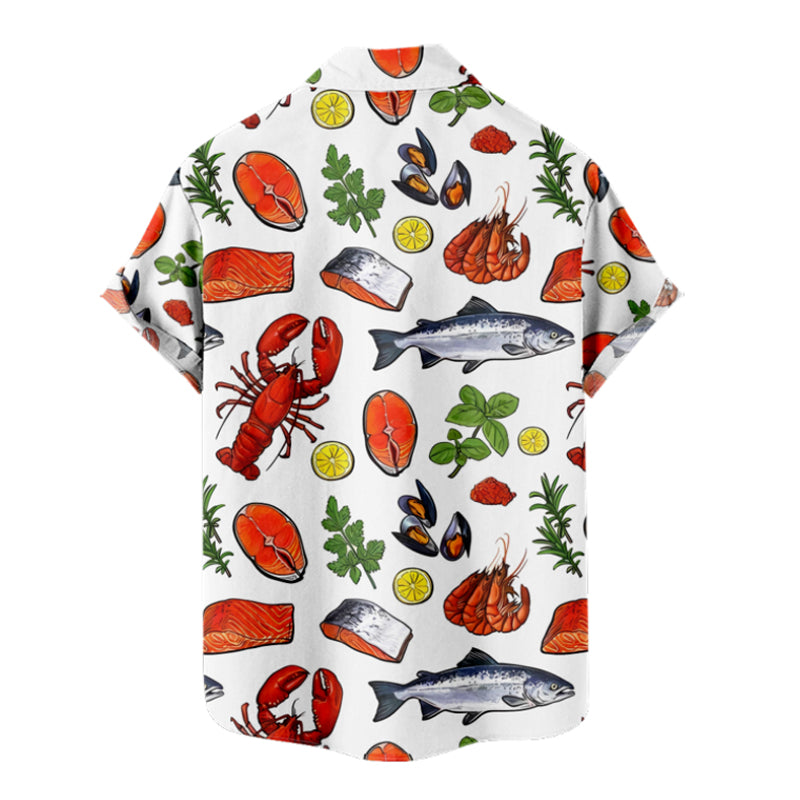 Men's Lobster Special Casual Vivid Design Graphic Shirt