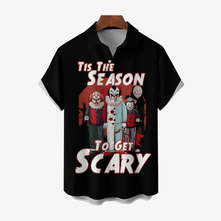 Halloween Horror Casual Large Size Short Sleeve Shirt 2408000249