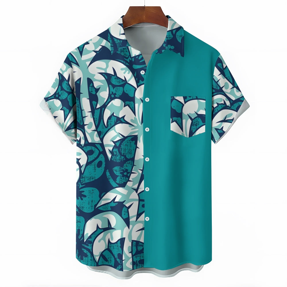 Men's Coconut Tree Hawaiian Short Sleeve Shirt 2410008634