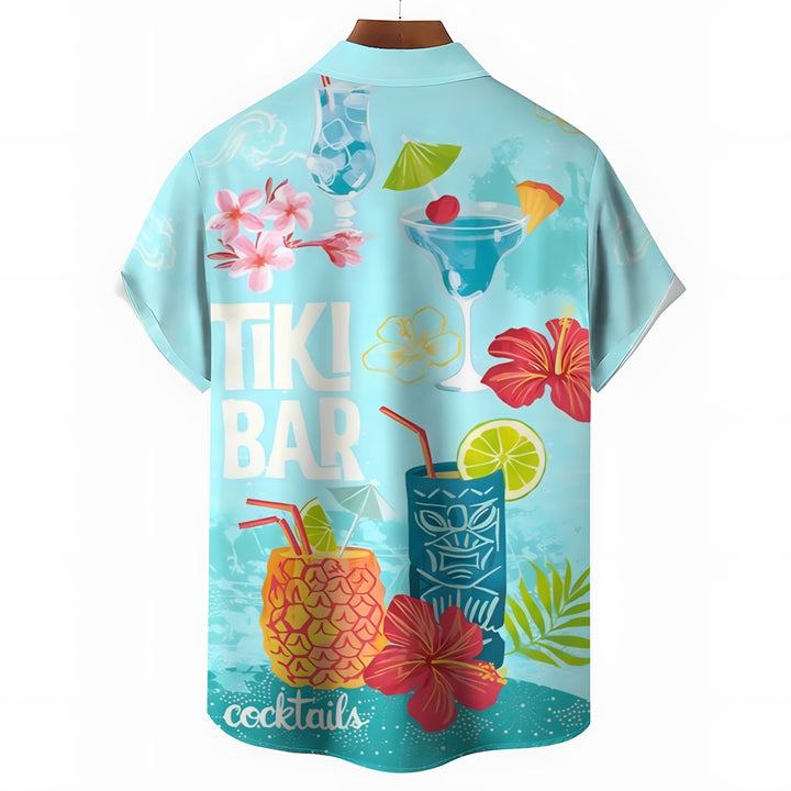 Men's Hawaiian TIKI ART Casual Short Sleeve Shirt 2403000709