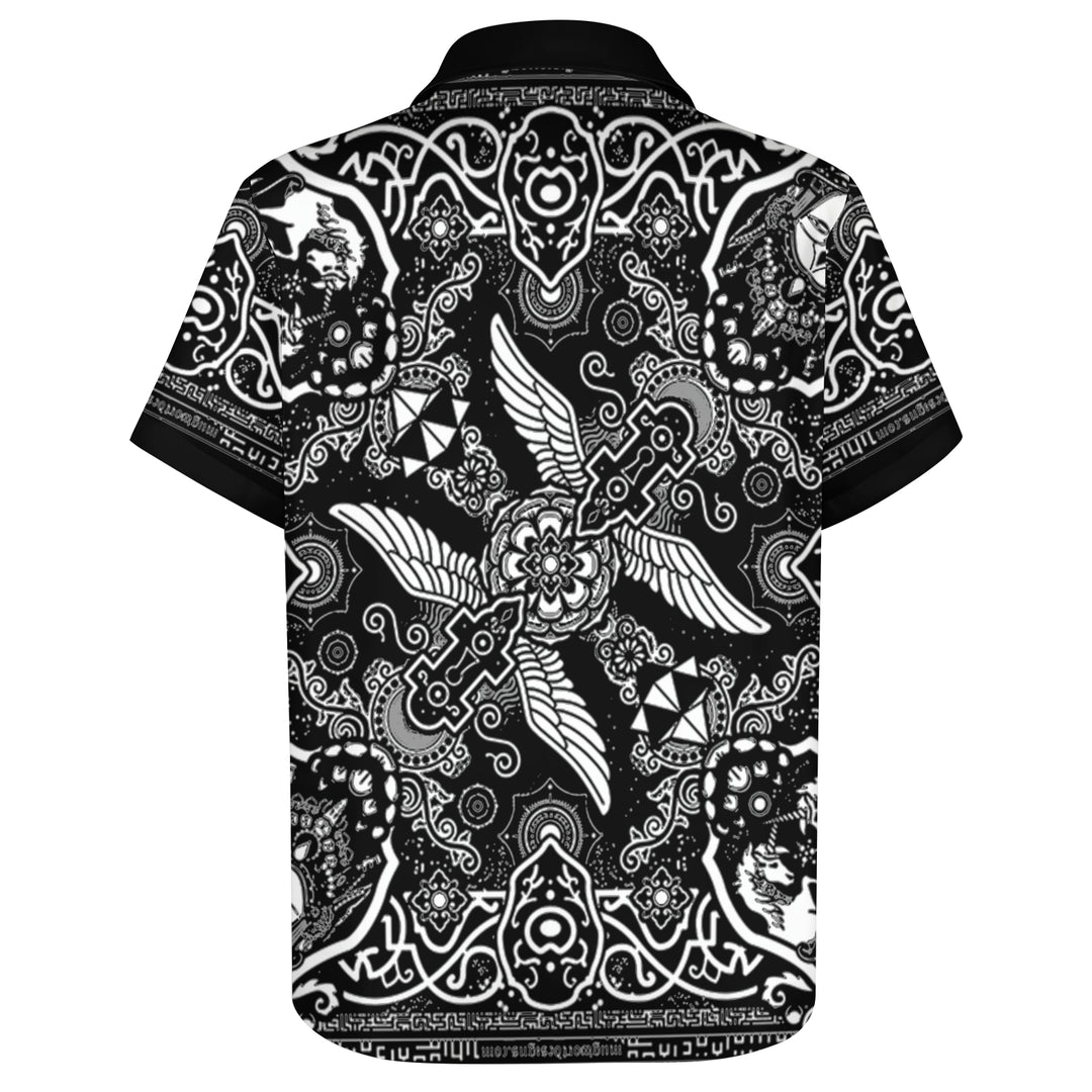 Men's Art Print Casual Short Sleeve Shirt 2404001428