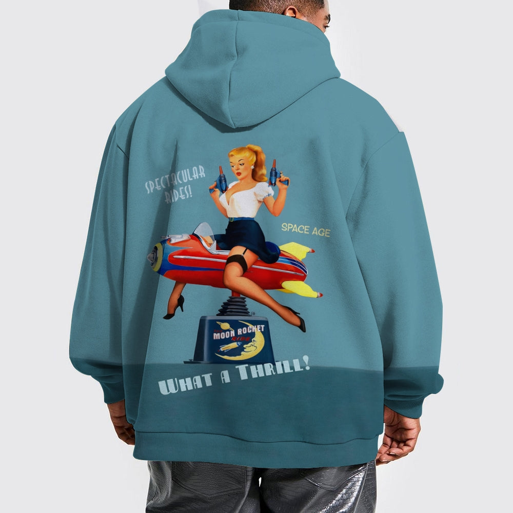 Rocket Girls Plue Size Printed Hoodies 2411009455