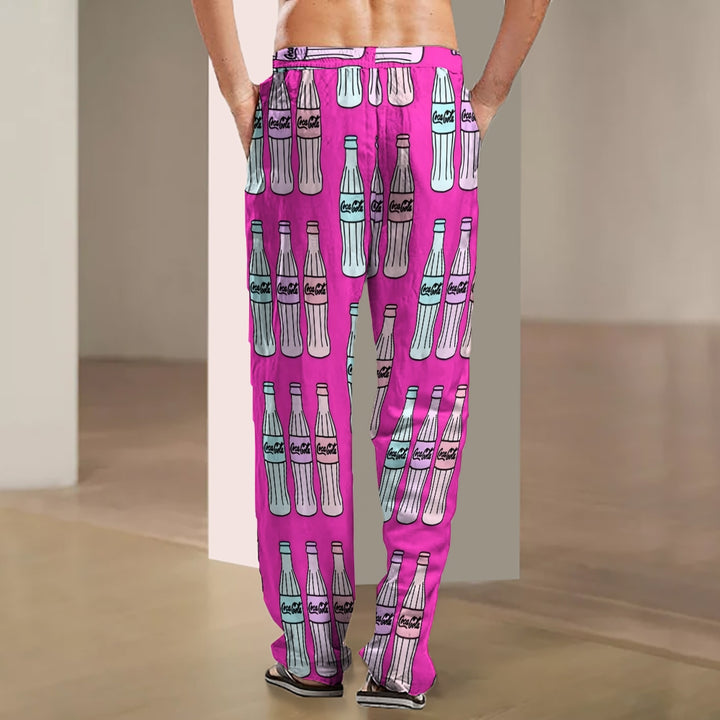 Men's Soda Bottle Fashion Print Pattern Pants 2411000924