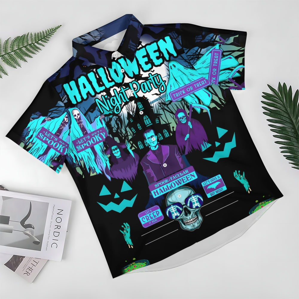 Halloween Vampire Large Size Short Sleeve Shirt 2408000230