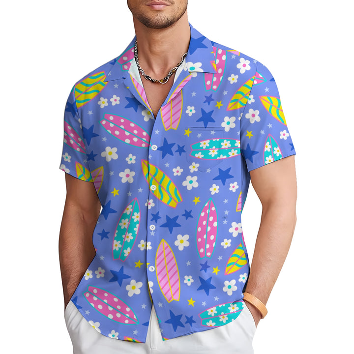 Surfboard Hawaiian Casual Short Sleeve Shirt 2404000285