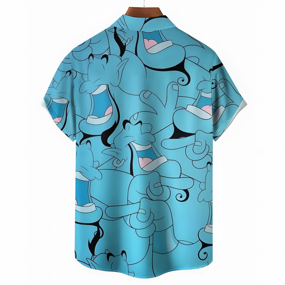 Cartoon Magic Elf Casual Short Sleeve Shirt 2410008668