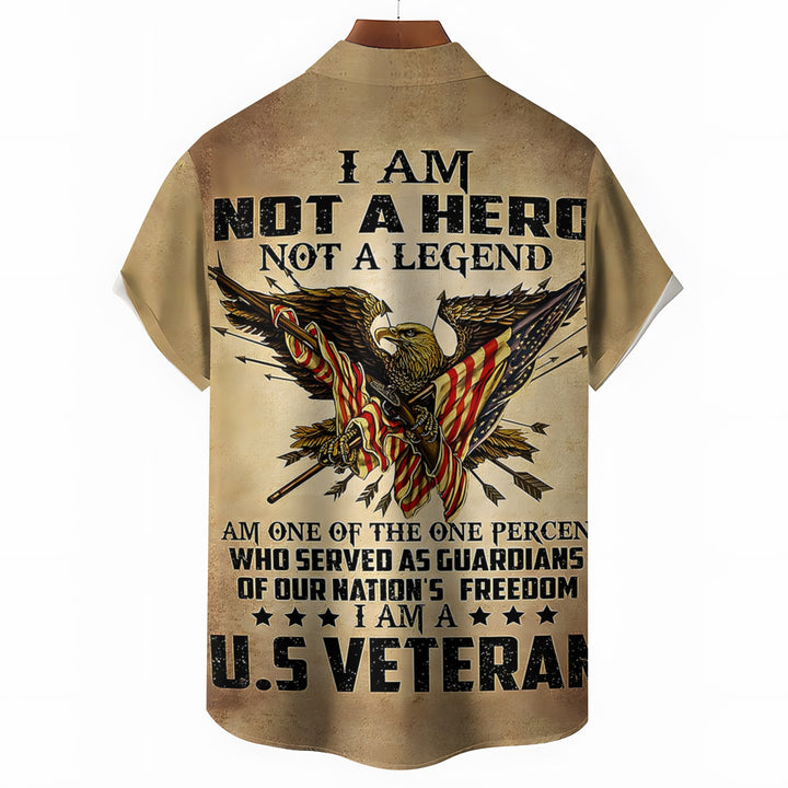 Eagle Patriotism Veterans Day Short Sleeve Shirt 2404000251