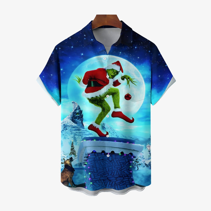 Christmas Trick or Treat Cartoon Characters Short Sleeve Shirt 2412004899