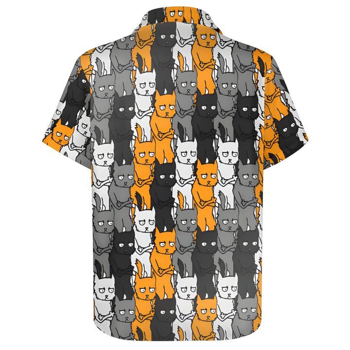 Men's Fun Animal Prints Casual Short Sleeve Shirt 2404001798