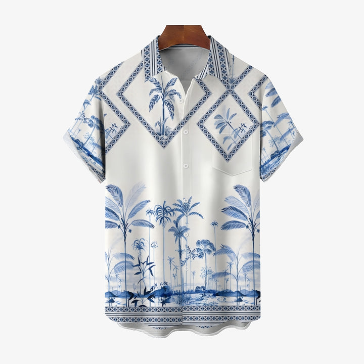 Men's Hawaiian Art Casual Short Sleeve Shirt 2403000558