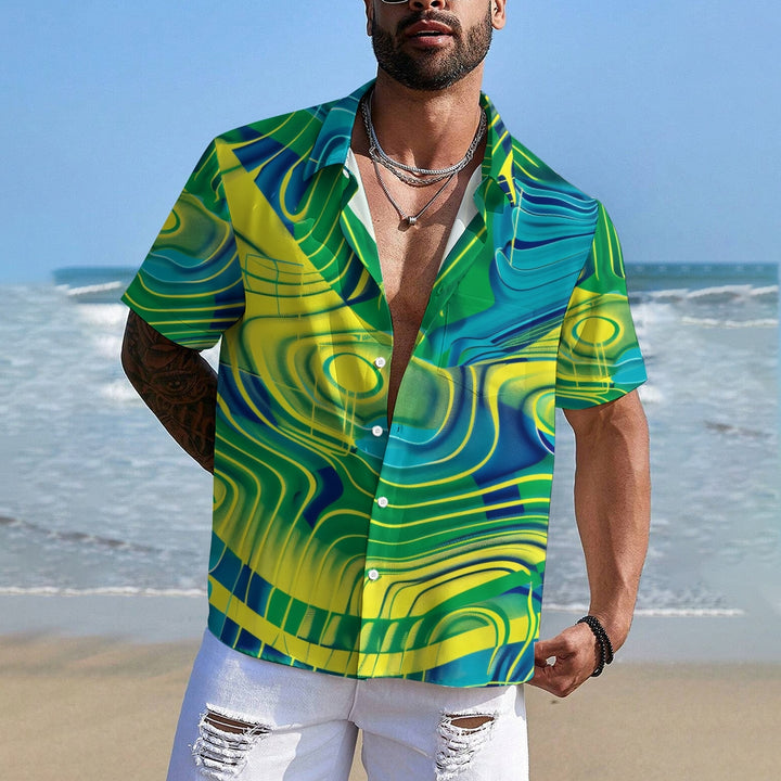 Men's Hawaiian Casual Short Sleeve Shirt 2410005853