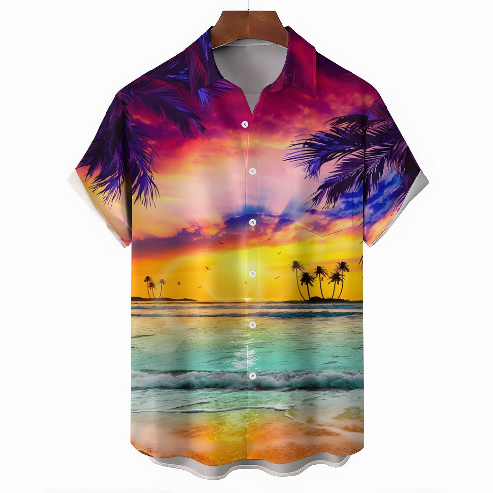 Men's Hawaiian Casual Short Sleeve Shirt 2407000199