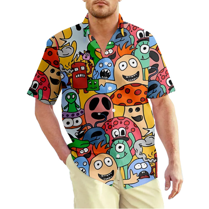 Men's Big and Tall Summer Beach Printed Casual Shirts