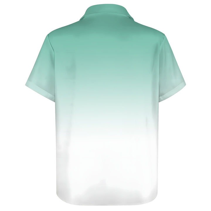 Men's Gradient Casual Short Sleeve Shirt 2403000785