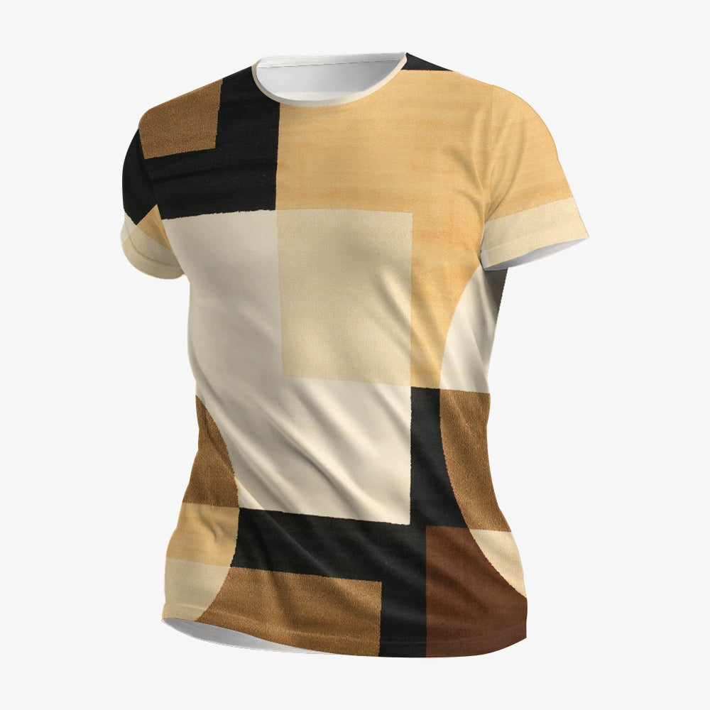 Men's Vibrant Color Block Short Sleeve T-Shirt