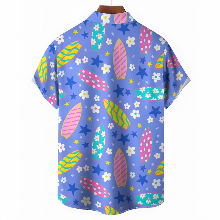 Surfboard Hawaiian Casual Short Sleeve Shirt 2404000285