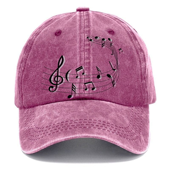 Unisex Vintage Casual Musical Character Washed Cap