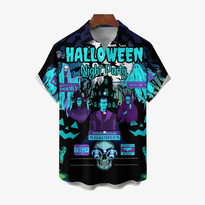 Halloween Vampire Large Size Short Sleeve Shirt 2408000230