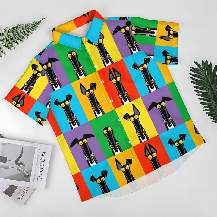 Pop Art Hound Casual Short Sleeve Shirt 2409001582