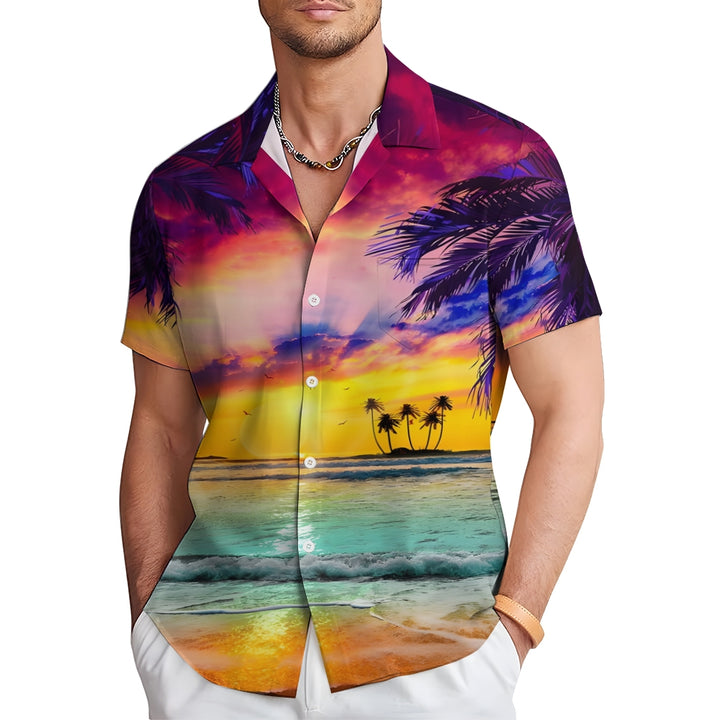 Men's Hawaiian Casual Short Sleeve Shirt 2407000199