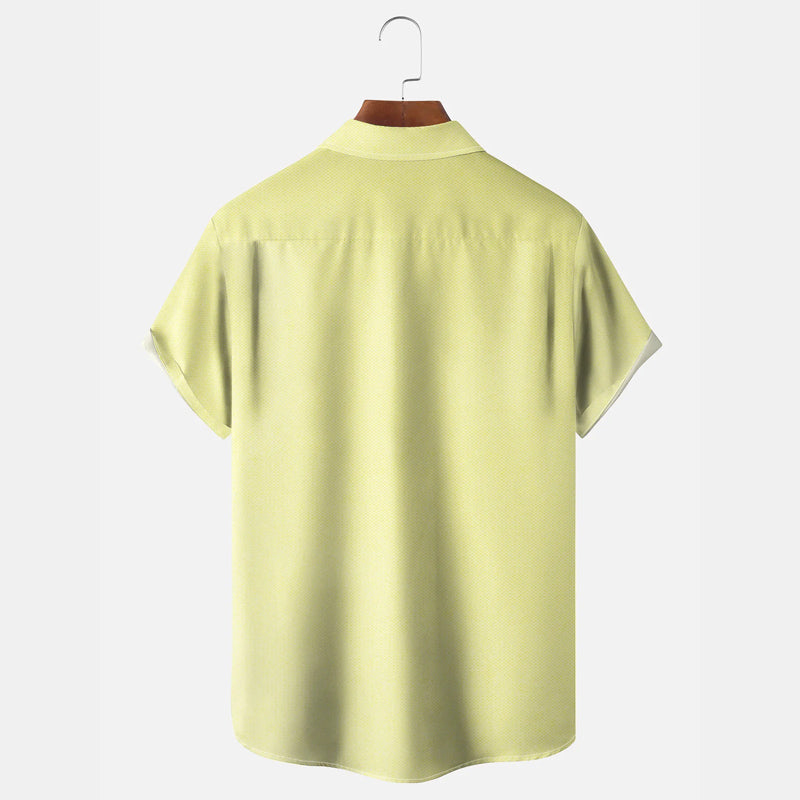 Abstract Banana Modern Art Bowling Shirt