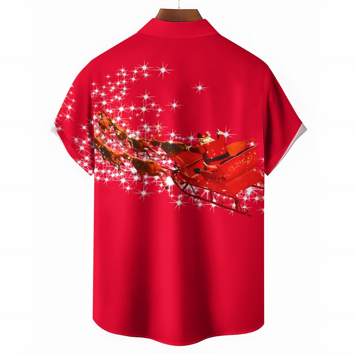 Christmas Santa Casual Short Sleeve Shirt 2411003219