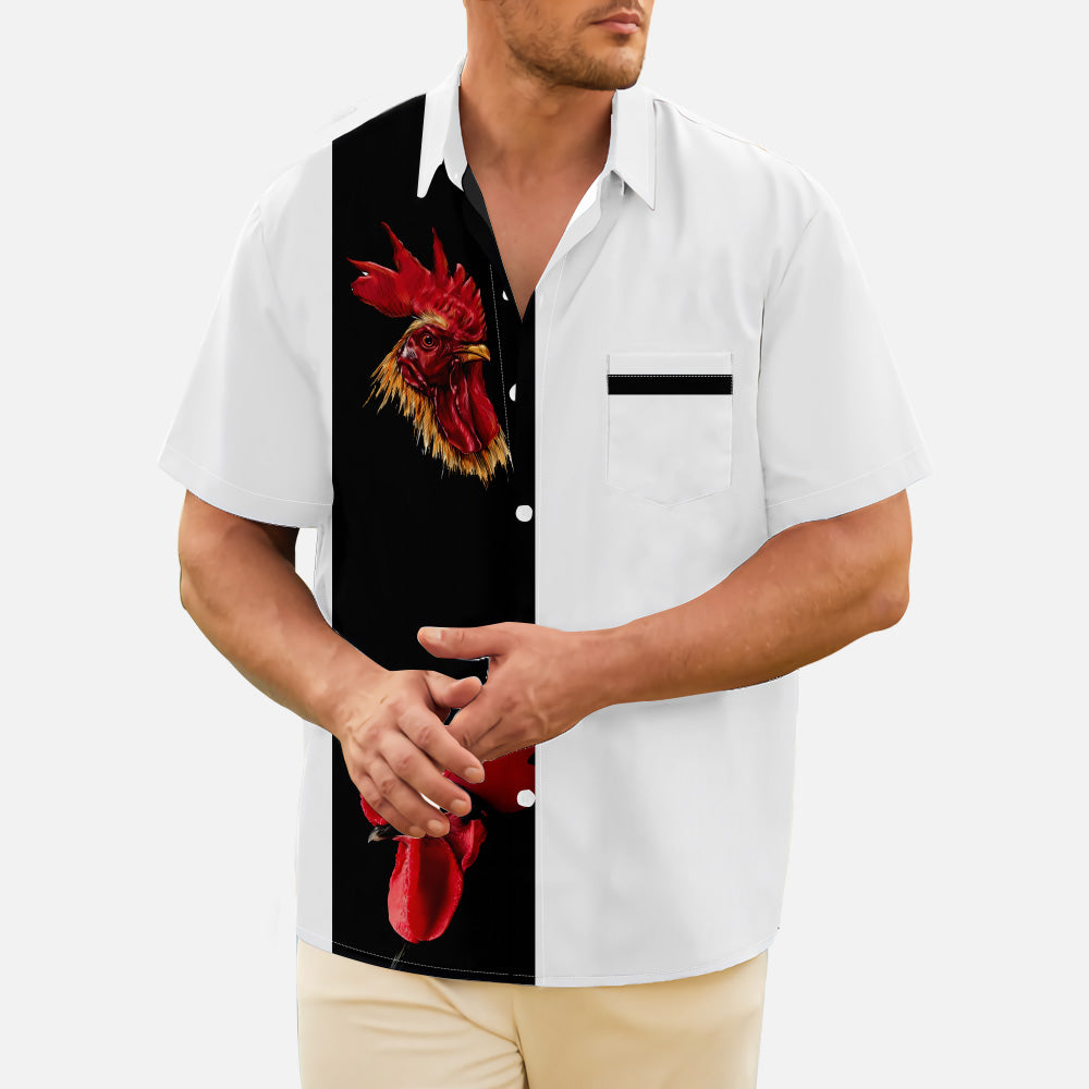 Men's Classic Rooster Stripe Short Sleeve Shirt