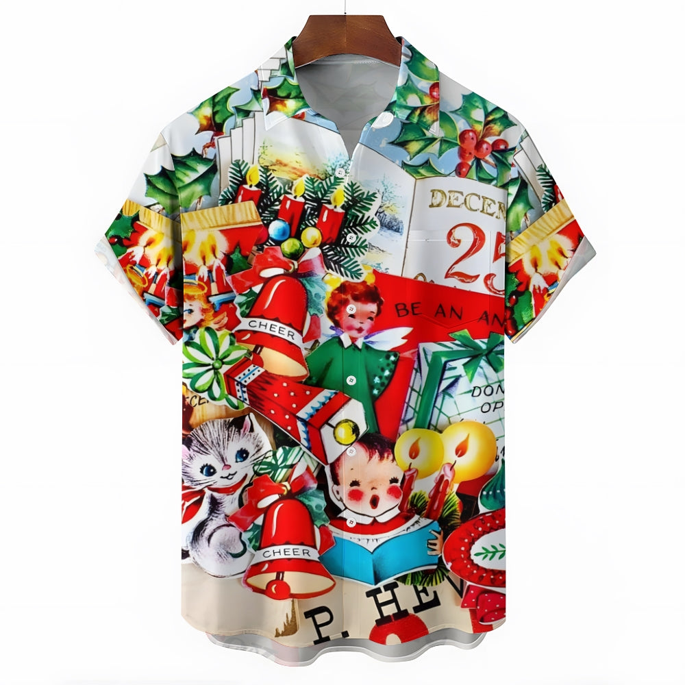 Christmas Casual Short Sleeve Shirt 2410006283