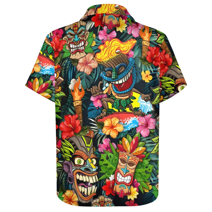 Men's Hawaiian TIKI Art Casual Short Sleeve Shirt 2404000237