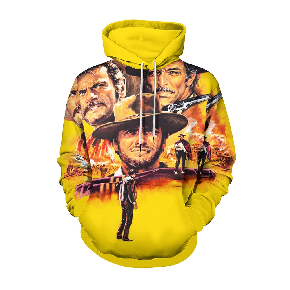 Men's Movie Poster Print Casual Hooded Sweatshirt