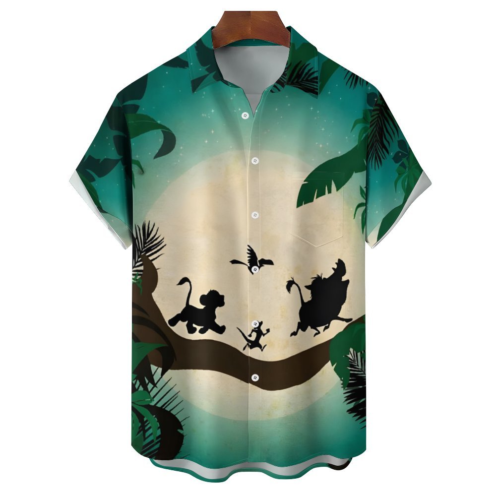 Men's Cartoon Character Casual Short Sleeve Shirt 2312000489