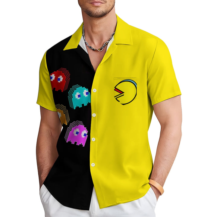 Men's Cartoon Casual Short Sleeve Shirt 2405001038