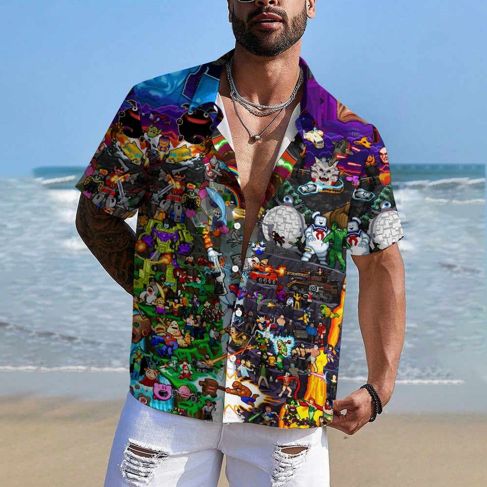 Men's Hawaiian Casual Short Sleeve Shirt 2408006946