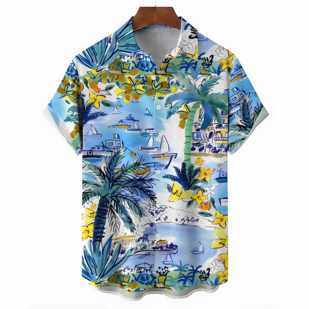 Men's Hawaiian Casual Short Sleeve Shirt 2403000594