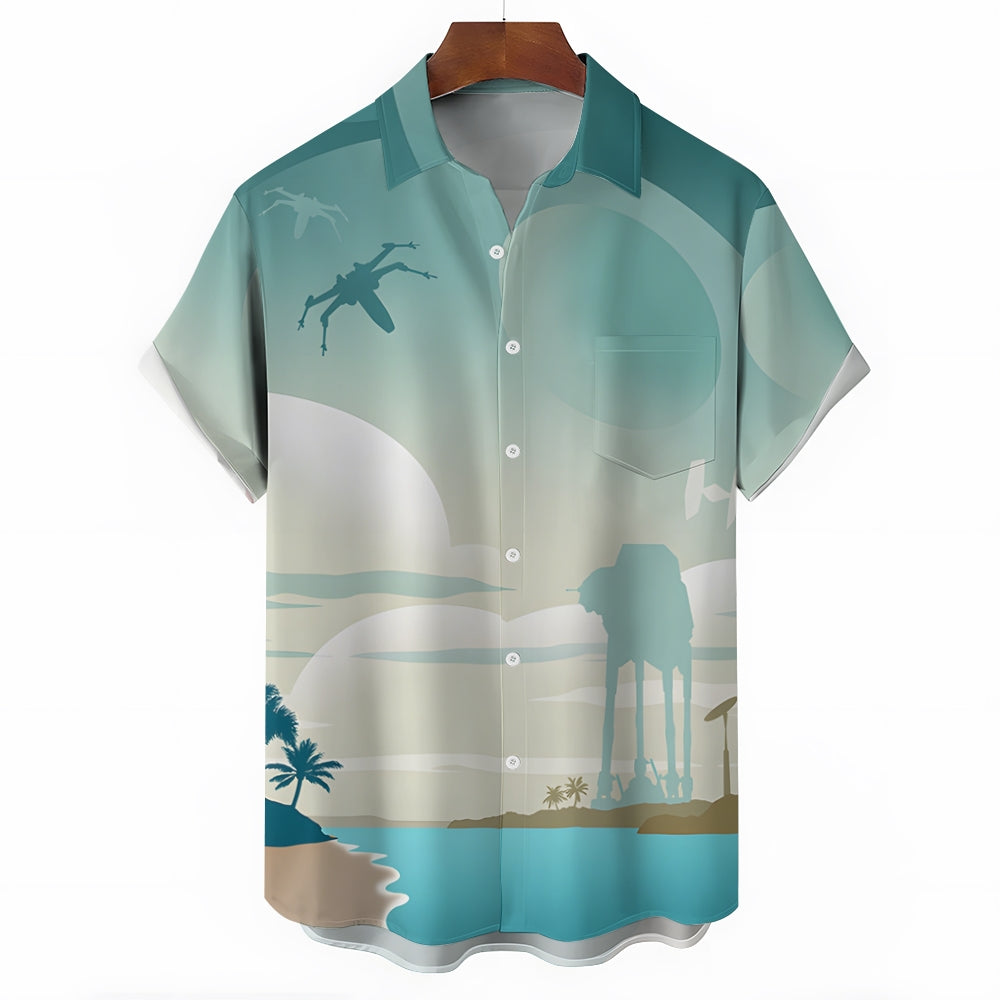 Men's Hawaiian Casual Short Sleeve Shirt 2404001855